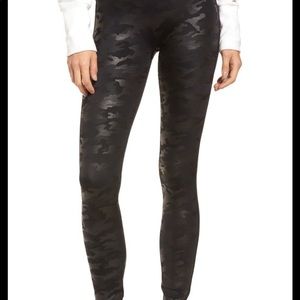 Spanx faux leather Camo leggings